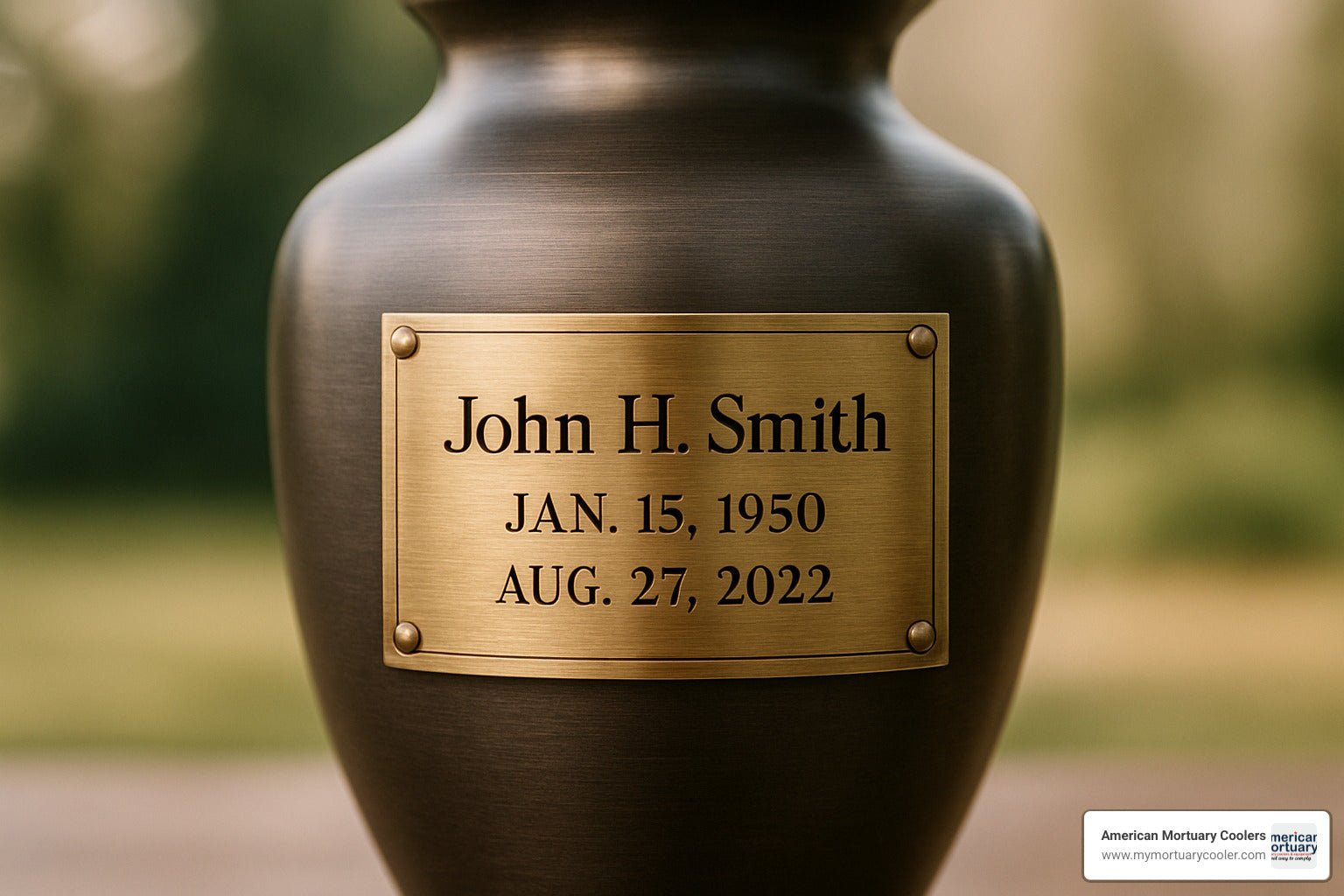 Engraved Name Plates for Urns: Honoring Memories Beautifully - American Mortuary Coolers & Equipments Engraved Name Plates for Urns: Honoring Memories Beautifully - American Mortuary Coolers & Equipments
